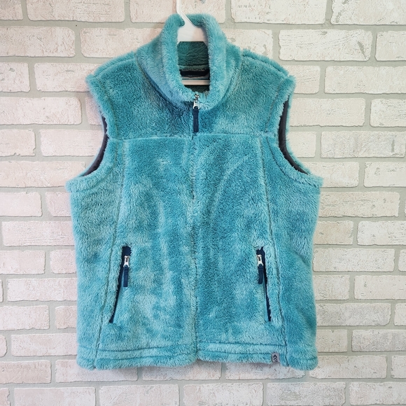 Free Country Womens Teal Soft Cozy Full Zip Vest L - Picture 2 of 13